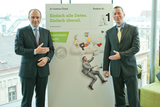 Alexander Sperl, A1 Vorstand für Marketing, Vertrieb und Service, und Markus Klemen, GF von Secure Business Austria Research