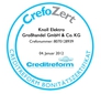 Die Knoll Elektro Großhandel GmbH & Co KG wurde Anfang dieses Jahres mit dem Bonitätszertifikat „CrefoZert“ ausgezeichnet. 