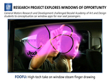 Mit „Foofu“ können die Passagiere mit dem Finger Zeichnungen auf einem virtuell beschlagenen Fenster kreieren.