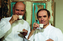 Die 4-Haubenköche Karl und Rudi Obauer lassen sich hervorragenden Nespresso-Kaffee schmecken.