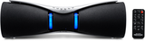 Der futuristische Bluetooth-Lautsprecher GXBT7 von Sharp erleichert mittels NFC das Zusammenspiel mit dem Smartphone.