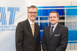 Der neue VAT-Präsident Jan Trionow und VAT-GF Florian Schnurer fordern die technologieneutrale Förderung des Breitbandausbaus.