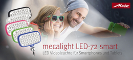 Ob Fotos oder Videos – bei schlechten Lichtverhältnissen sorgt die mecalight LED-72 smart für die richtige Beleuchtung.