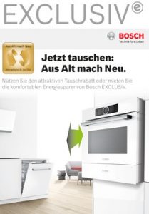 Für die 4. Etappe des Erfolgskurs20 bringt Bosch eine Tausch-Aktion für Bosch Exclusiv-Geräte. 