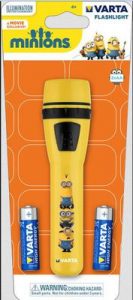 Die „Minions Light 2AA“-Taschenlampen, mit robustem ABS-Kunststoff-Gehäuse, sind mit einem Bild der drei lustigen Hauptfiguren Kevin, Stuart und Bob dekoriert. Es gibt sie in gelb ...