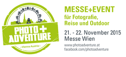 Die nächste Photo+Adventure, Messe und Festival für Foto- und Reisethemen findet von 21. bis 22. November 2015 in der Messe Wien statt.