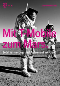 T-Mobile verlost VR-Ausflüge zum Mars. 