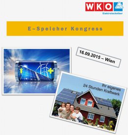 Geballte Information erwartet die Besucher des E-Speicher Kongresses am 16. September in der WKÖ.