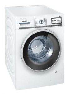Die Siemens iQ800 Waschmaschine WM6YH840 hilft mit der Home Connect App bei der Programmauswahl und spielt besonders gut mit der heimischen Solaranlage zusammen. 