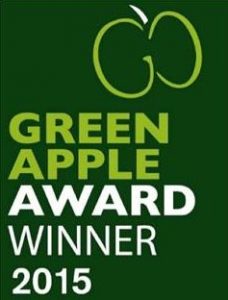Der „International Green Apple Award for Environmental Best Practice 2015“ ist eine jährliche Kampagne „zur Anerkennung, Belohnung und Förderung von weltweit herausragenden Aktivitäten“ für die Umwelt.