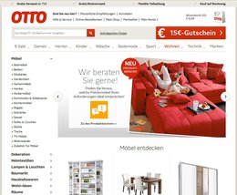 Die Unito-Gruppe erreichte im Jahr 2015 am Möbelsektor ein Online-Umsatzwachstum von 15% (im Vergleich zu2014). „Wir bekräftigen somit unsere Stellung als führender Online-Möbelhändler in DACH“, sagt GF Harald Gutschi. (Bild: Screenshot otto)