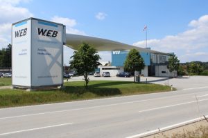 Das W.E.B-Betriebsgebäude im Waldviertler Pfaffenschlag. (©WEB Windenergie AG) 