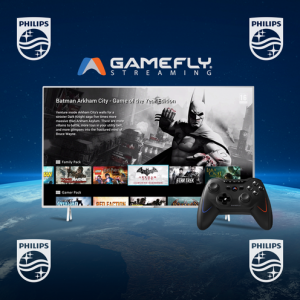 Gaming auf Philips TVs ist dank der Partnerschaft mit „GameFly“ nun in Konsolenqualität möglich.