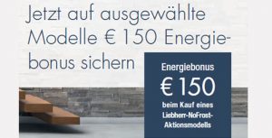 Liebherr bietet bis Ende August die NoFrost-Energiebonusaktion ... 