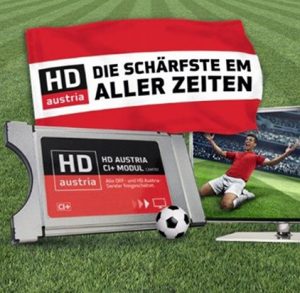 HD Austria CI+ Modul CAM701 mit integrierter SAT-Karte: sofort ORF HD und alle Spiele der EM empfangen.