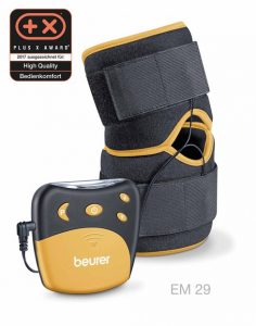 Der Knie- und Ellenbogen TENS EM 29 von Beurer ist laut Hersteller für die individuelle Behandlung von Schmerzen in Knie und Ellenbogen bestimmt.
