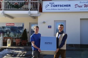 Der AGFEO-Präsentationskoffer ging an Christian Müller, von Elektro Türtscher in Damüls hat den AGFEO Präsentationskoffer gewonnen.
