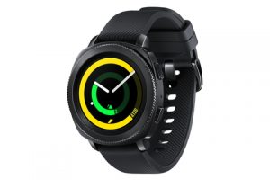 Bei den Wearables präsentierte Samsung u.a. die neue Gear Sport Smartwatch....