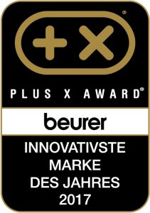 Bereits zum siebten Mal in Folge wurde Beurer 2017 vom Plus X Award zur „Innovativsten Marke des Jahres“ gekürt.