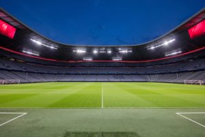 Mit einem ausgeklügelten Lichtkonzept sorgt Philips für optimale Beleuchtung in allen Bereichen der Allianz Arena in München. (©Philips Lighting)