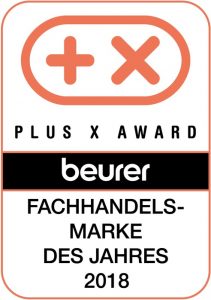 Beurer wurde zum dritten Mal in Folge   von der Plus X Award Jury zur „Fachhandelsmarke des Jahres