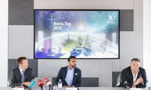 Erläuterten beim diesjährigen Astra-Tag aktuelle Entwicklungen am TV-Sektor (v.l.n.r.): Norbert Grill (ORS), Ammar Javed (schauTV) und Christoph Mühleib (Astra).