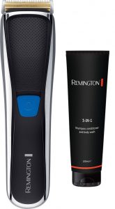 Anlässlich des Vatertages stellt Remington zwei Geschenksets vor: Das PrecisionCut Titanium Plus Haarschneider-Set mit beigepacktem Shampoo ... 