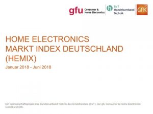 HEMIX 1.HJ 2018: Weiterhin starker Umsatz mit Smartphones – Home Audio Segment und Elektro-Kleingeräte mit konstanter Entwicklung – TV-Business im Minus.
 