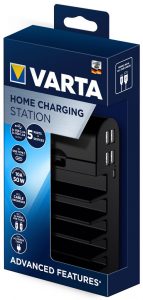 Varta präsentiert einen neuen Allrounder für die ganze Familie: Die Varta Home Charging Station kann bis zu fünf Geräte gleichzeitig laden. 