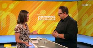 Elektrohändler und Verkaufstrainer Hannes Katzenbeisser wurde als Experte in das ORF Mittagsjournal geladen. (Bild: Screenshot tvthek.orf.at)
