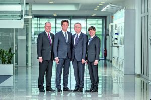 Die aktuelle Geschäftsführung von Phoenix Contact (v.l.n.r.): Frank Stührenberg (CEO), Axel Wachholz (CFO), Roland Bent (CTO/Technik) und Gunther Olesch (CHRO/ Personal).