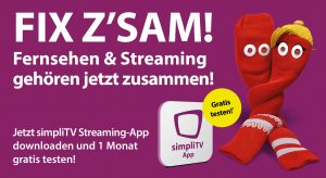 Bei der aktuellen Herbstkampagne von simpliTV rühren Socke und Sockine die Werbetrommel für das Streaming-Angebot.