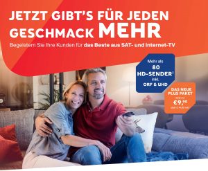 Mit dem neuen HD Austria Plus Paket gibts für die Zuseher noch mehr Programm – und für die Händler zum Start eine erhöhte Provision.