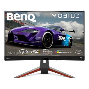 Die Curved-Monitore BenQ MOBIUZ EX2710R und EX3210R stehen laut Hersteller für immersives Gaming und satten Sound.