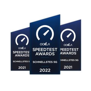 Zum driitten Mal in Folge hat Drei Ookla Speedtest Award für das schnellste 5G Netz des Landes erhalten.