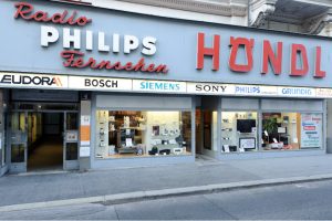 Das nach eigenen Angaben älteste Radio-Elektrogeschäft in Wien „Radio Höndl
