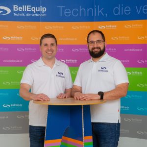 Die BellEquip Rechenzentrumsexperten Markus Schuh und Christoph Gattinger freuen sich auf die PowerBuilding & DataCenter Convention in Wien.