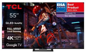 Der TCL QLED 4K TV 55C745 kombiniert QLED-Farben, Full Array Local Dimming-Kontrast und Spitzenhelligkeit mit den neuesten Gaming-Funktionen.