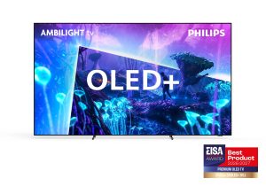 Im Mittelpunkt des TP Vision Messeauftritts steht u.a. das EISA-prämierte OLED-Modell Philips 65OLED+951.